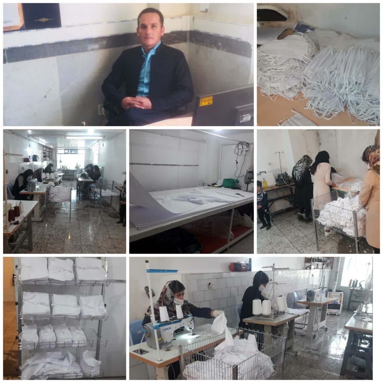 راه اندازی کارگاه تولیدی ماسک توسط بسیج اصناف شهرستان بانه