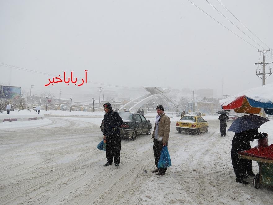 یک روز برفی در بانه از نگاه دوربین
