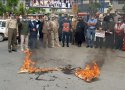 مردم کردستان در روز جهانی قدس پرچم اسرائیل را به اتش کشیدند