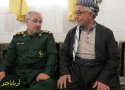 فرمانده سپاه بانه با خانواده  شهیدان فرجی که شش شهید تقدیم انقلاب کردند دیدار کرد + عکس